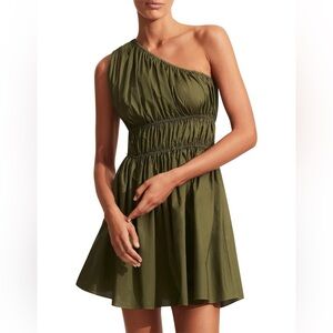 Matteau One Shoulder Organic Cotton Mini Dress